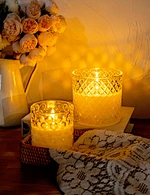 jelly wax candle glass